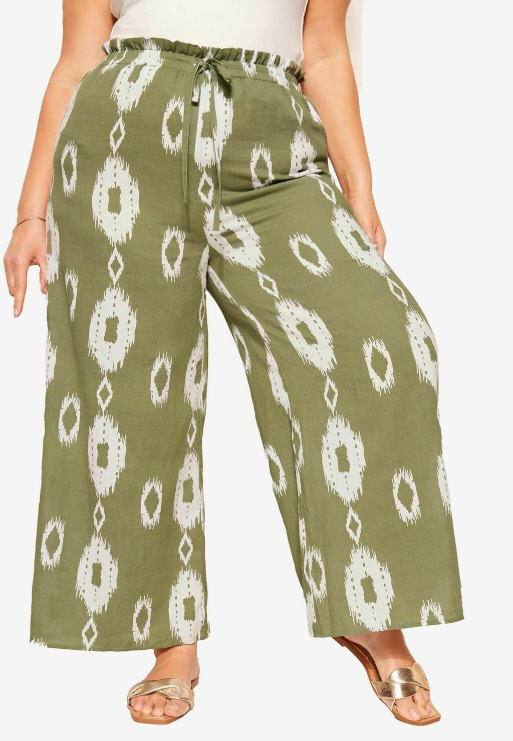 

Брюки WIDE LEG REGULAR FIT Curves Like These, зеленый