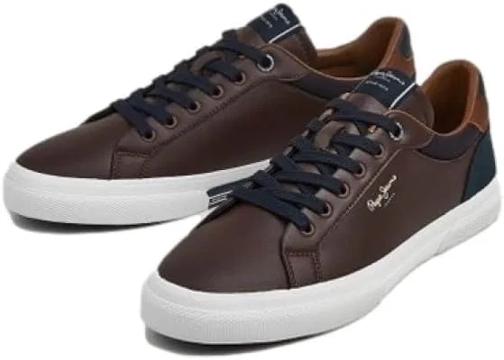 Кроссовки Pepe Jeans Kenton Court Trainers, Brown — фото 3