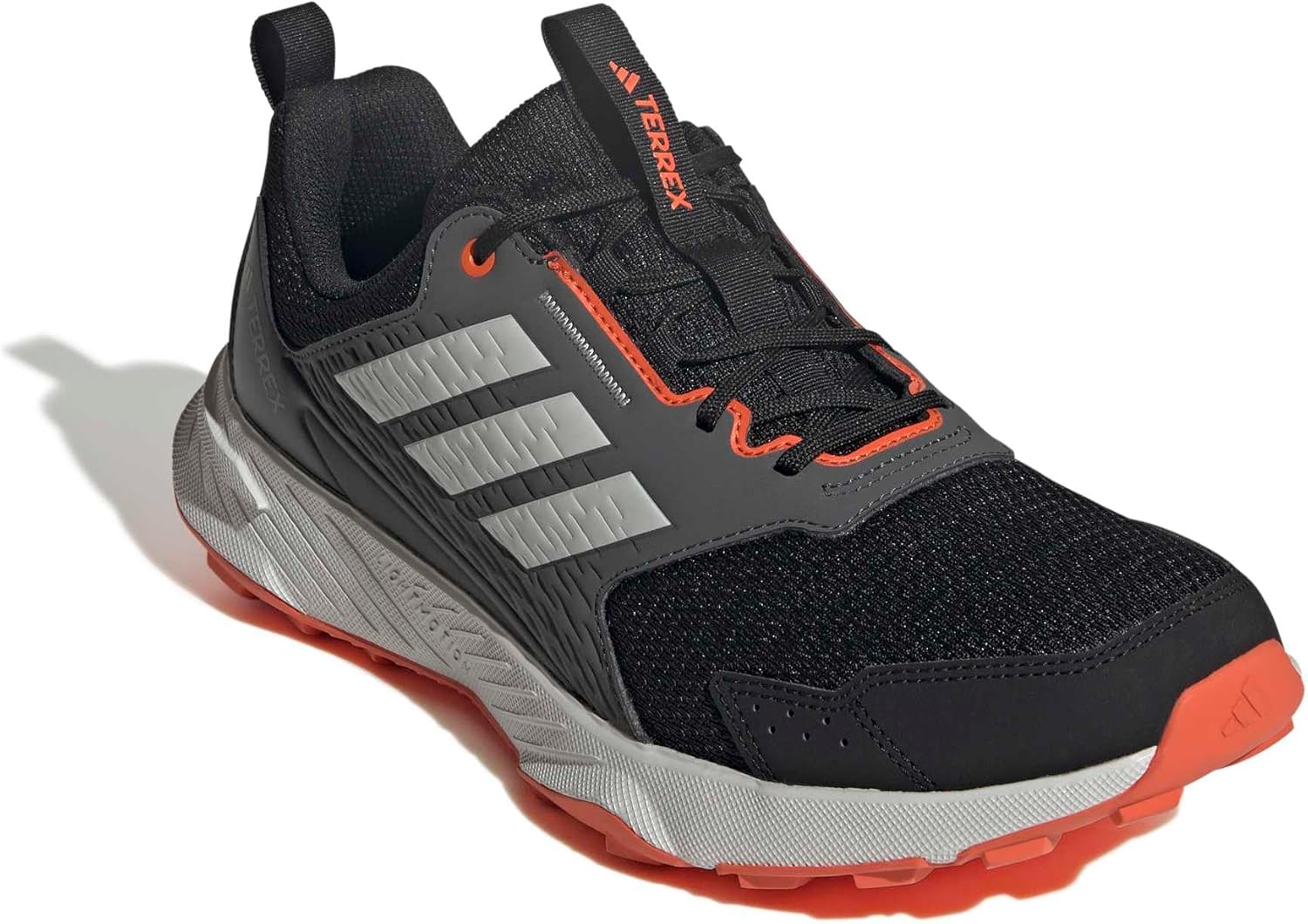 Мужские кроссовки Adidas Terrex Tracefinder для трейлраннинга, черный/оранжевый/серый — фото 4