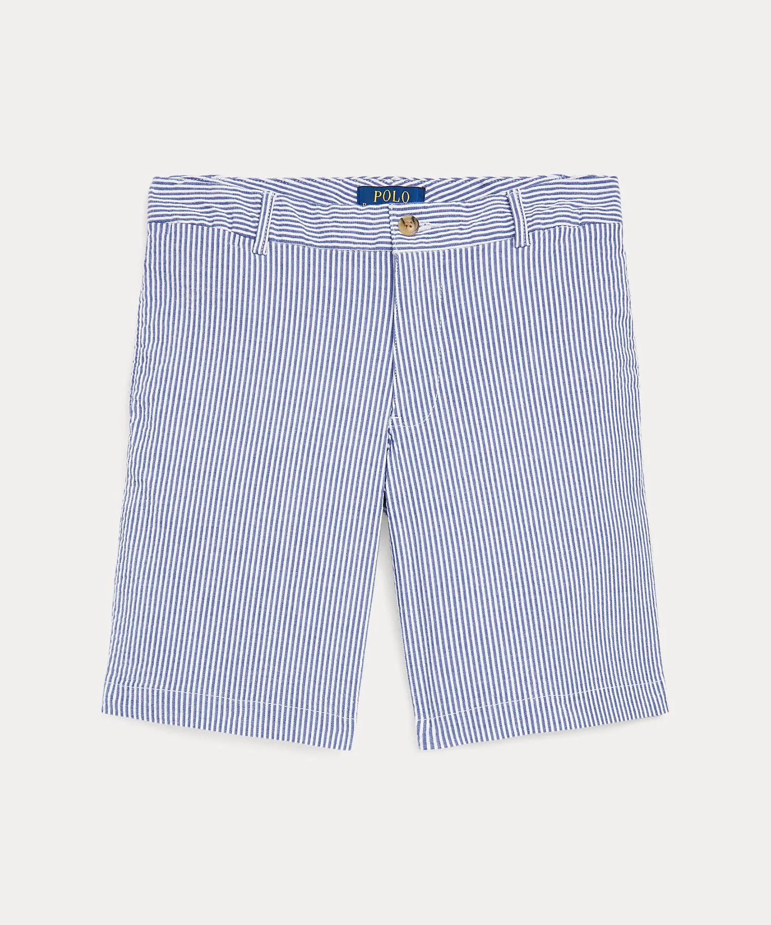 Эластичные хлопковые шорты из жатой ткани. (Для мальчиков 8-20 лет) Polo Ralph Lauren, 400 Blue