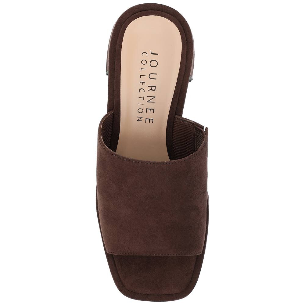 Женские сандалии без шнуровки на платформе Journee Collection Bessa Tru Comfort из пеноматериала, бежевый — фото 4