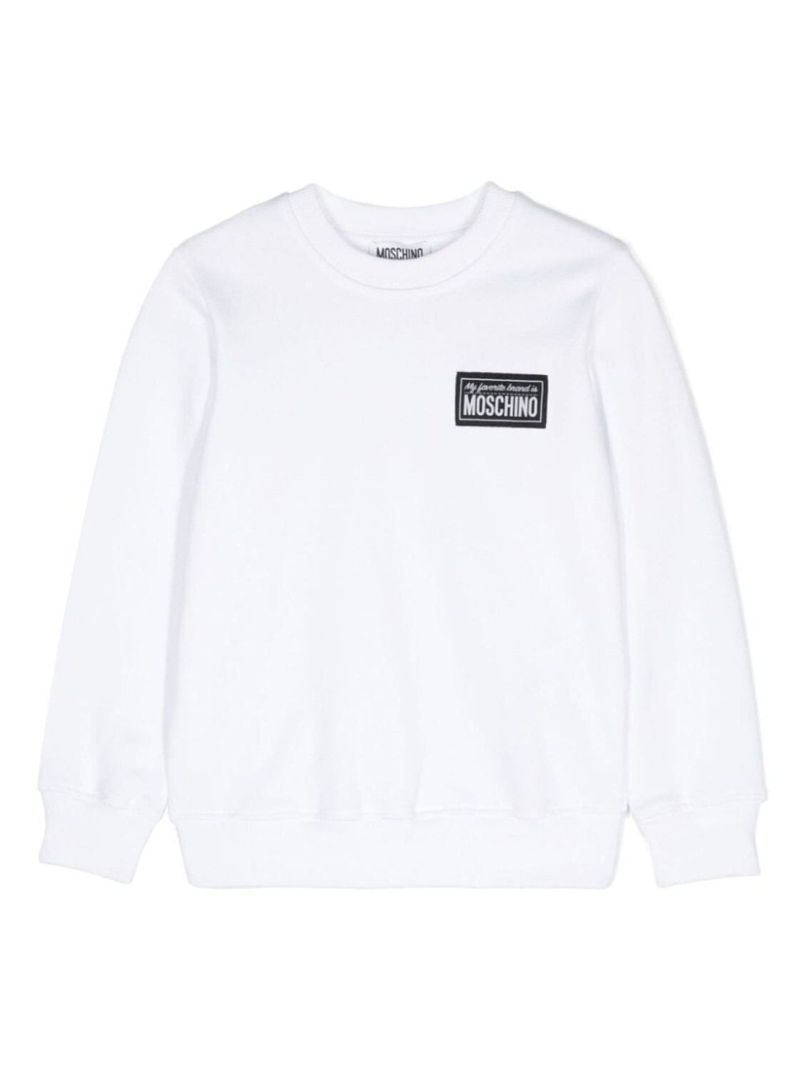 

Moschino Kids толстовка с нашивкой-логотипом, белый