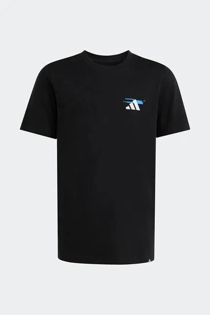 Футболка детская из хлопка Adidas, черный — фото 2