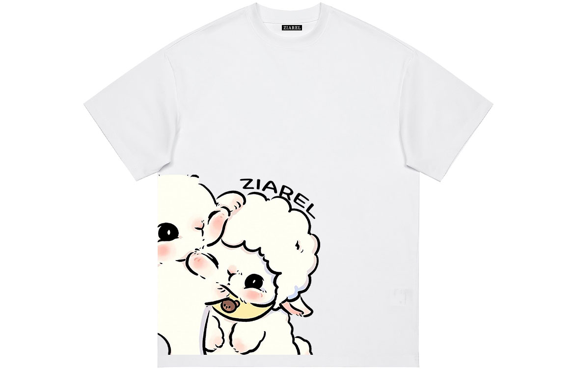 

Футболка Unisex Crew Neck Moderate Heavyweight ZIAREL, белый[lamb]