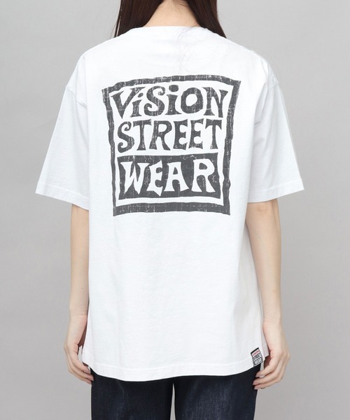 

Футболка оверсайз с винтажным логотипом VISION STREET WEAR, белый