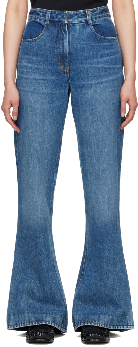 

Синие выцветшие джинсы AARON ESH, Blue wash
