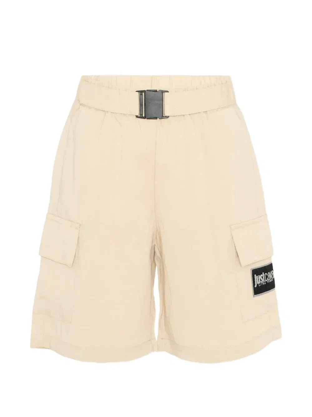 Карго-шорты с логотипом и пряжкой Just Cavalli Kids, бежевый