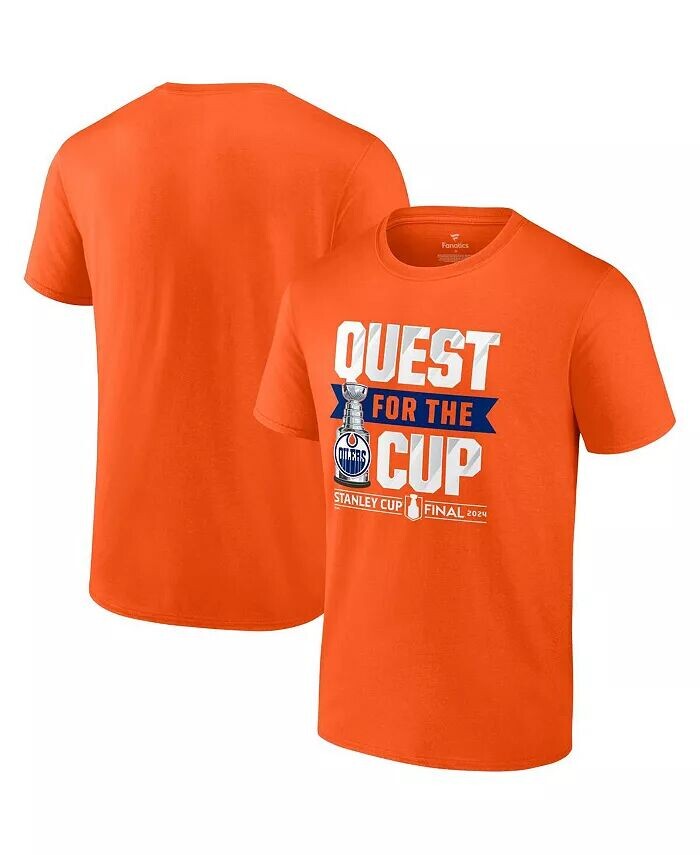 

Мужская оранжевая футболка Edmonton Oilers 2024 Stanley Cup Final Quest Fanatics