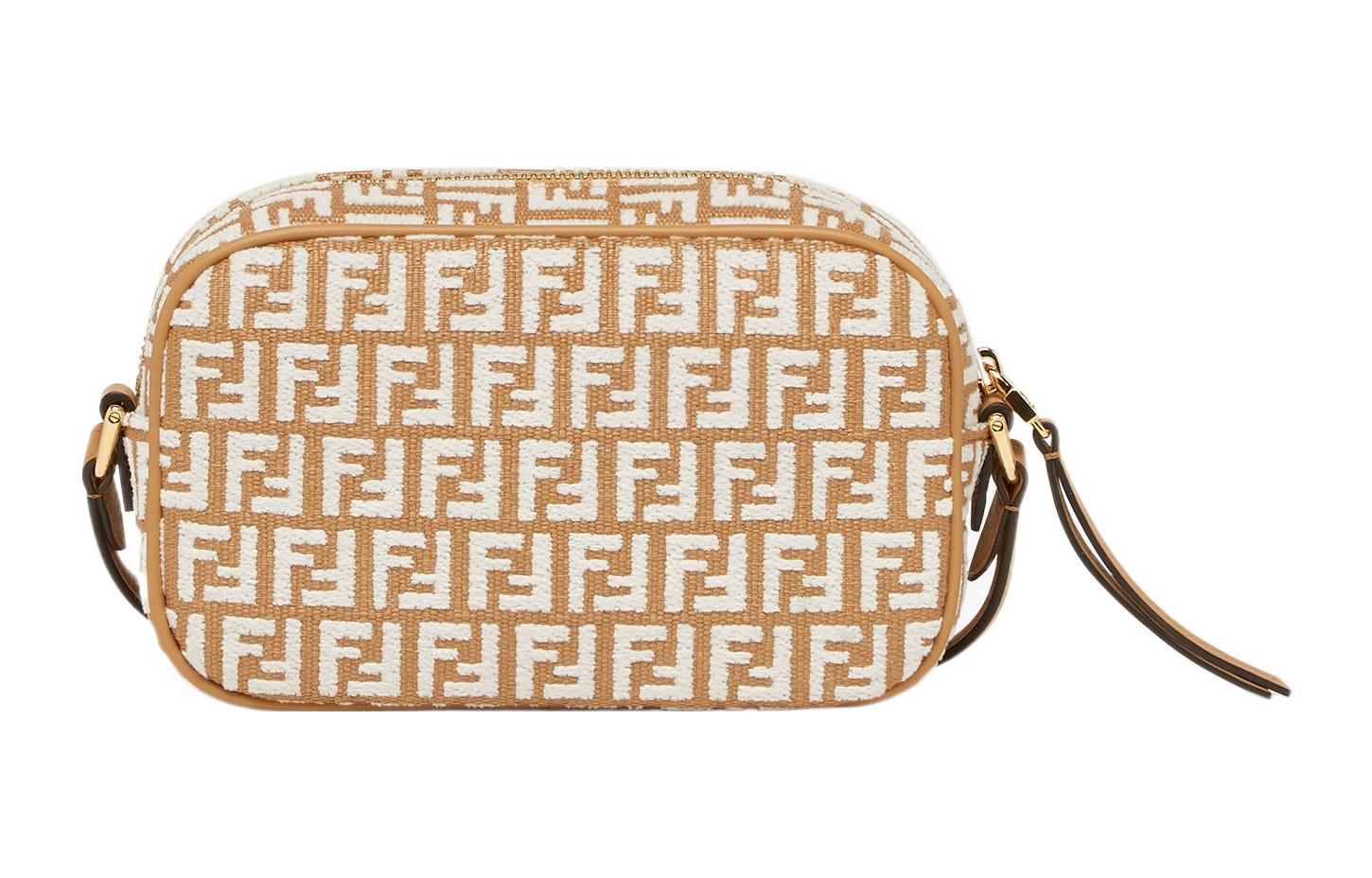 

Сумка через плечо мини из рафии FENDI белая