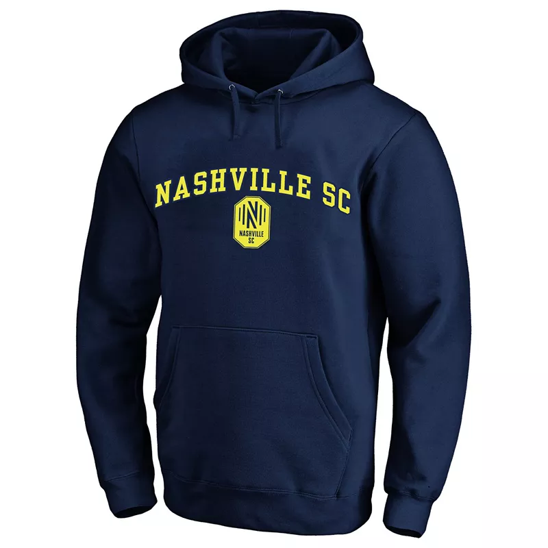 

Темно-синий пуловер с капюшоном MLS Big & Tall Nashville SC Heart and Soul