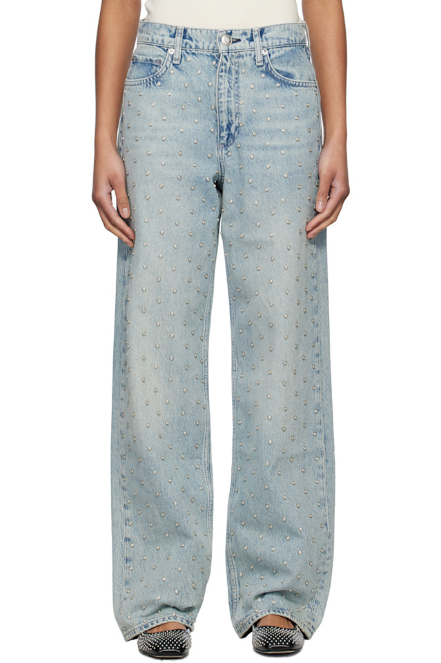 

Ши расслабленные прямые джинсы Rag & Bone, цвет desiree pearl