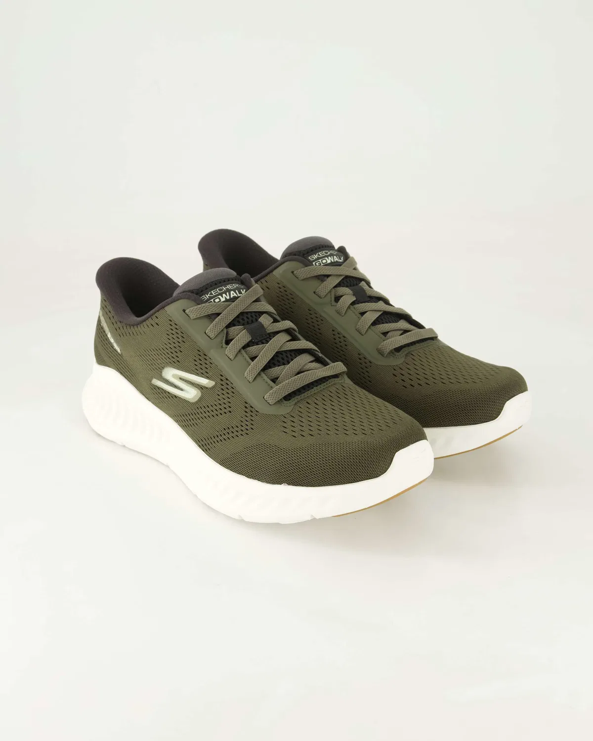 Слипоны текстильные Skechers, зеленый