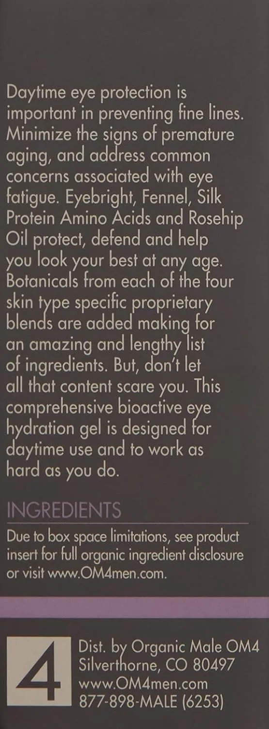 Organic Male OM4 Refine: Radical Fine Line Eraser Eye Gel - Age Corrective, Reduce Meltle Line, Puffiness — фото 3