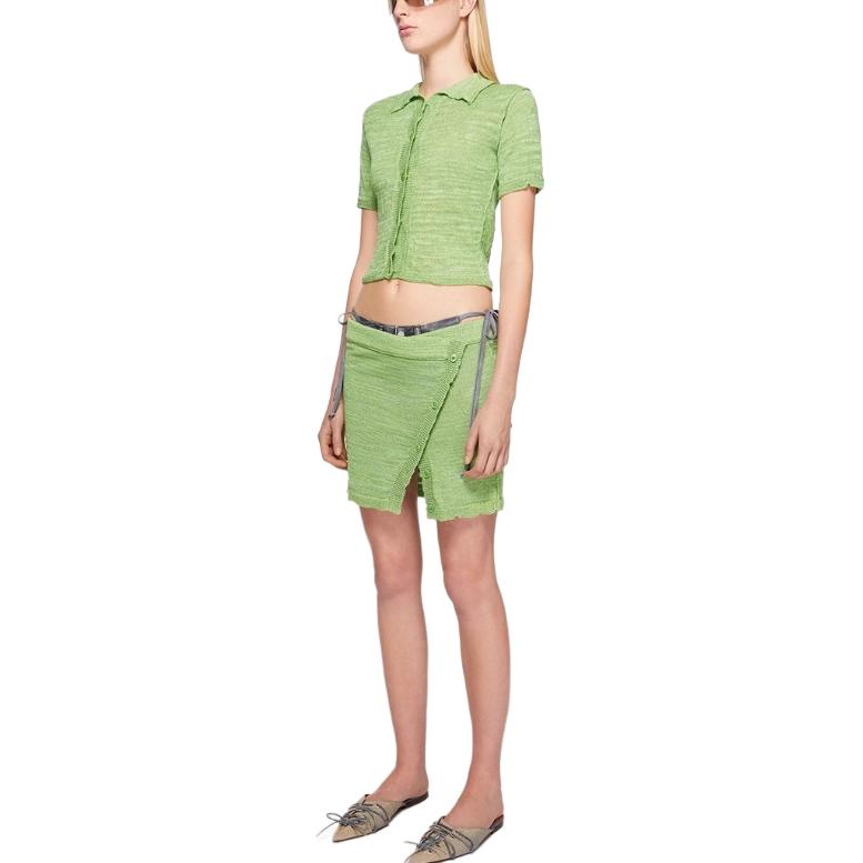Ярко-зеленая юбка Acne Studios — фото 4