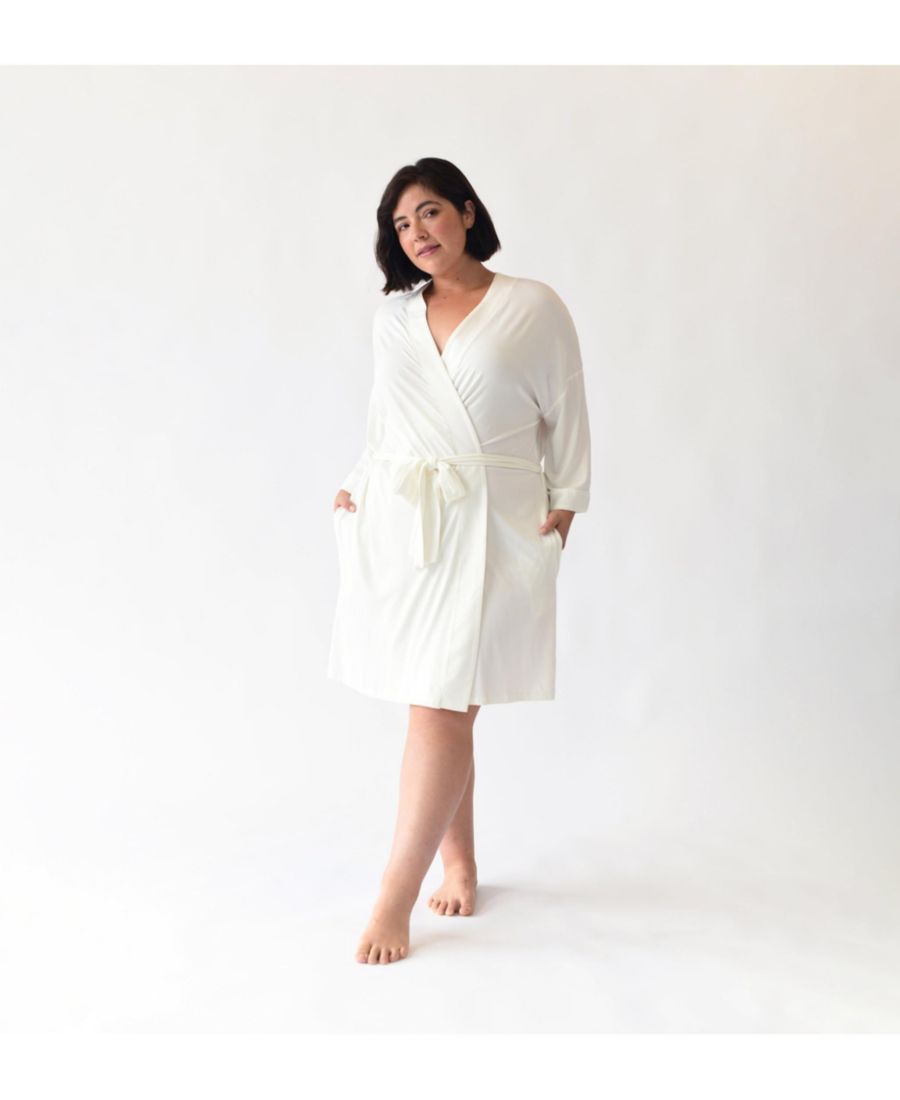 

Женский кимоно-халат из эластичной вискозы с бамбуковым плетением Cozy Earth, Ivory