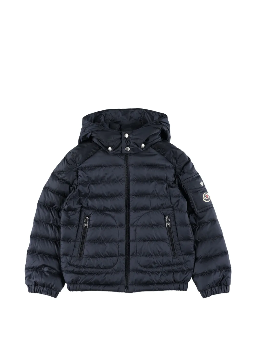 

Стеганая куртка с нашивкой-логотипом Moncler Enfant, синий