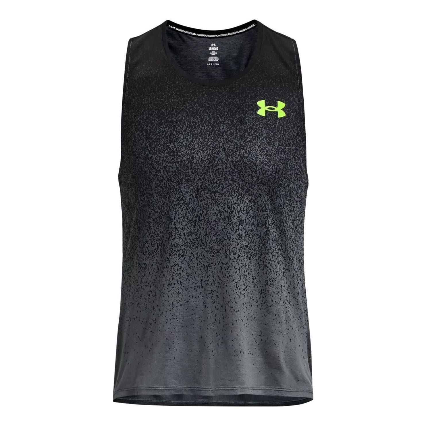 

Спортивный топ Under Armour Rush Pro Elite Tank 'Black Lime' 1377314-002, черный