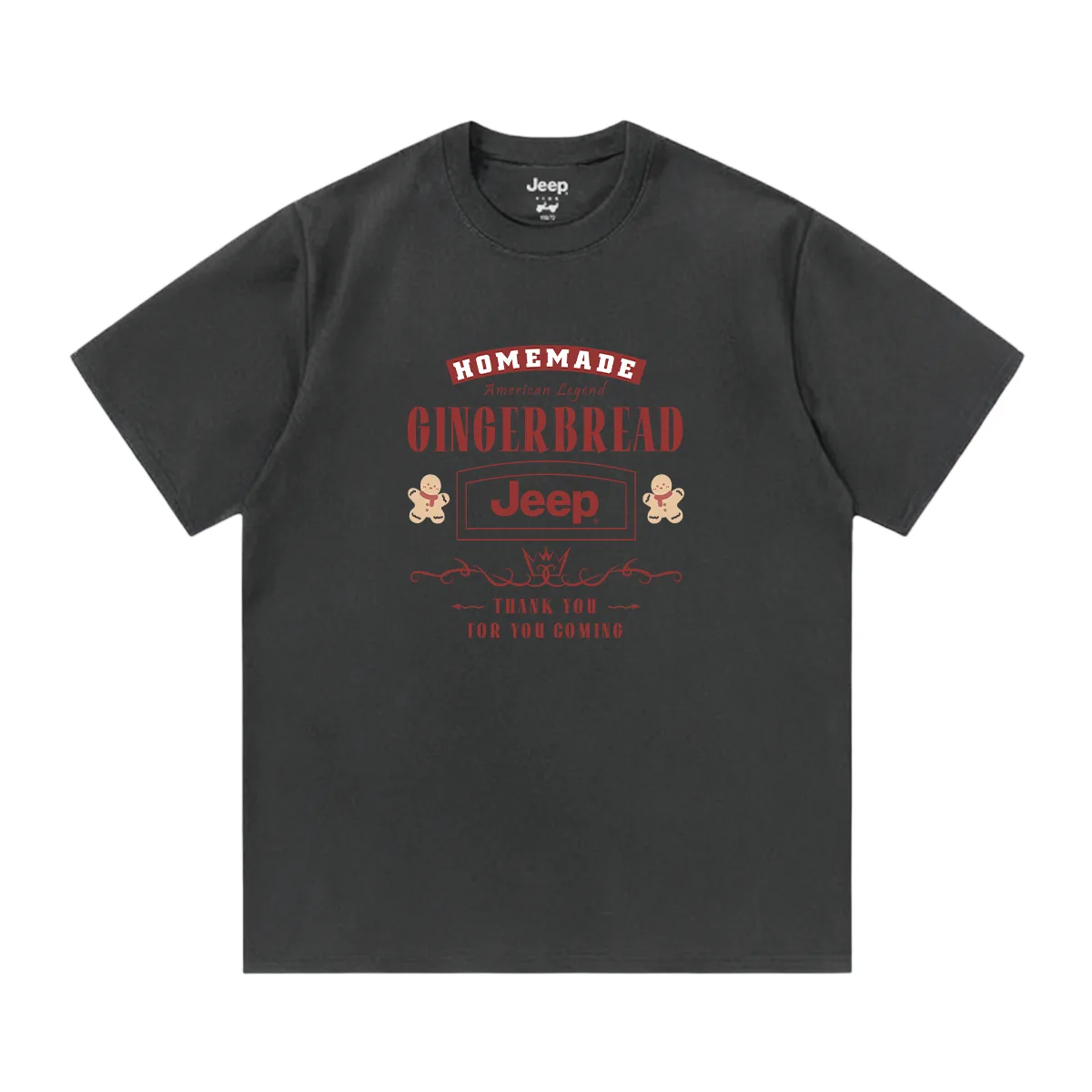Футболка для детей с круглым вырезом Jeep, темно-серый