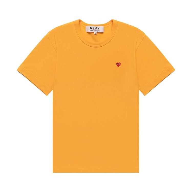 

Футболка Comme des Garçons PLAY Small Red Heart T-Shirt Yellow, желтый