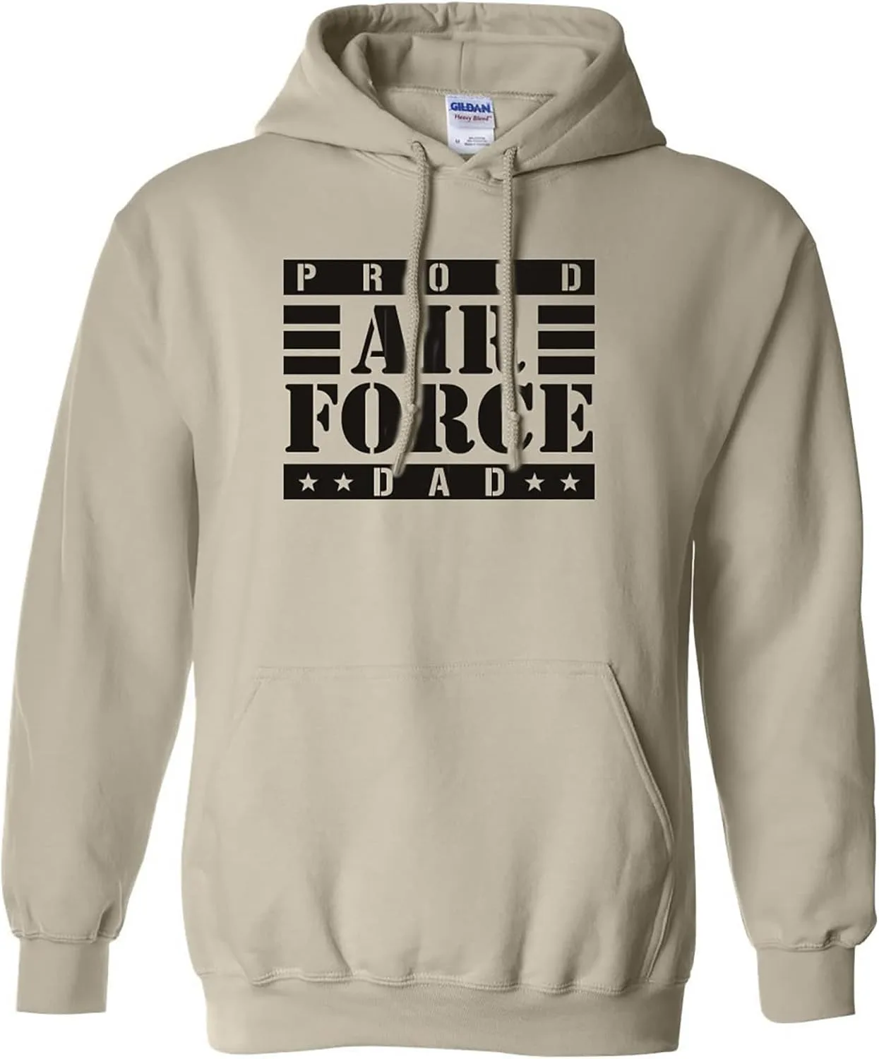

Толстовка с капюшоном Zerogravitee Proud Air Force Dad в цвете sand