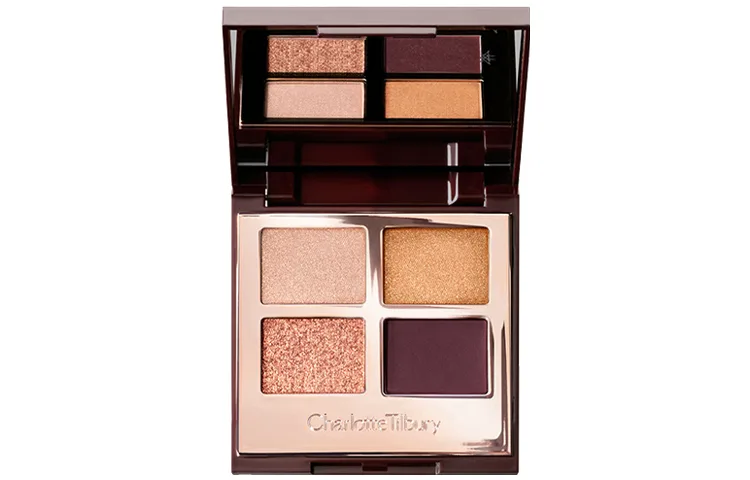 Charlotte Tilbury Тени для век CT Luxurious Color 4 Colors, Pink Brown Delicate Clear, легко растушевываются, 5.2г/6г, подарок на день рождения, THE QUEEN of GLOW 光蕴女王