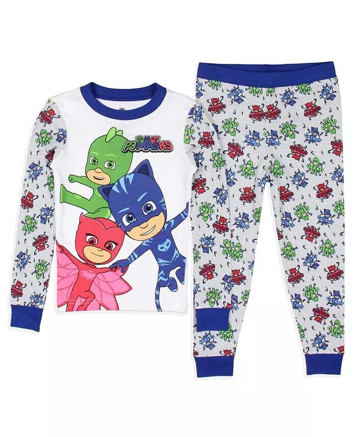 

Пижамный комплект для сна с логотипом Gekko Cat Owlette для маленьких мальчиков Pj Masks, мультиколор