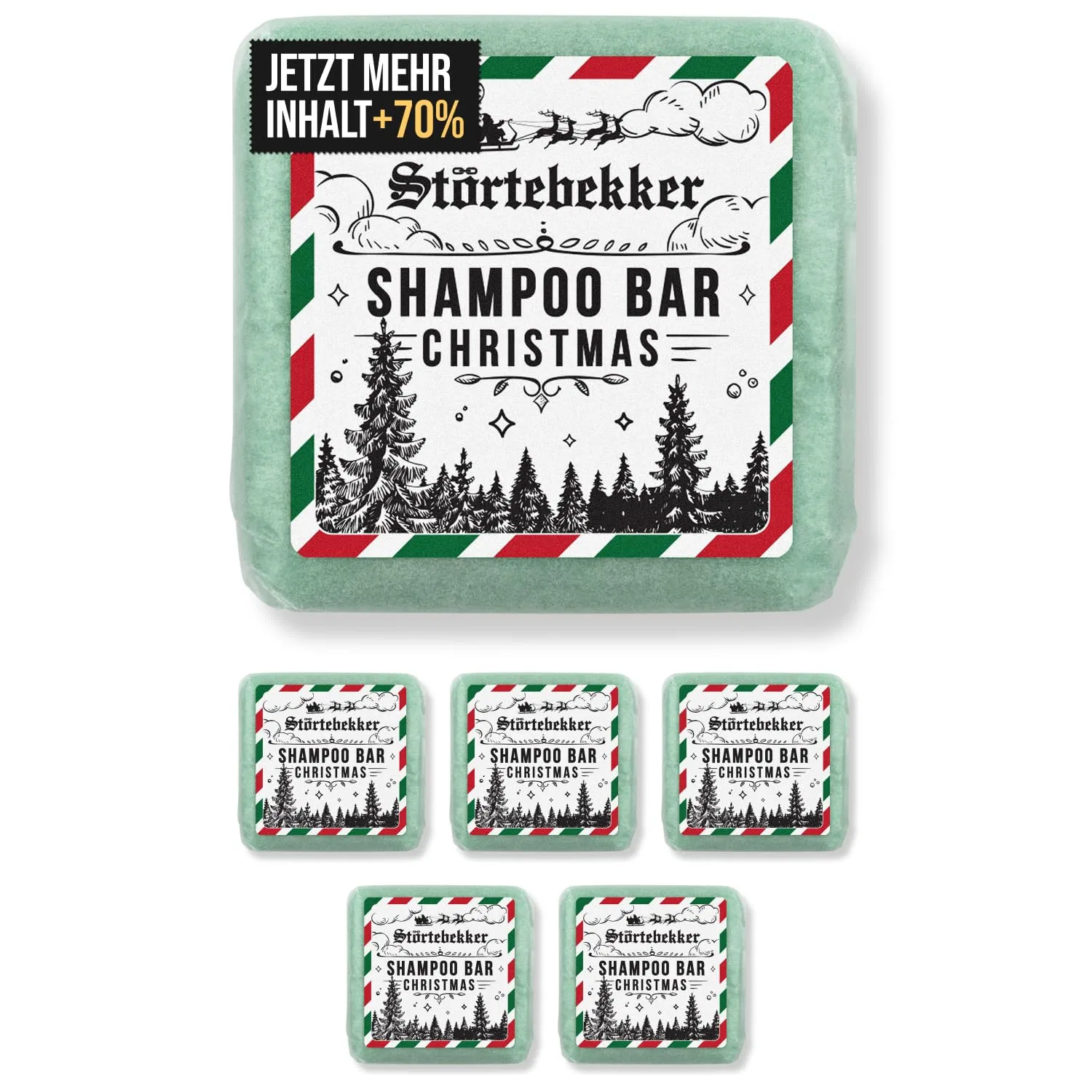 Твердый шампунь-мыло «Christmas Edition Cinnamon Orange Fragrance» 6 x 100 г от Störtebekker Shaving Accessories, (6 Pack)