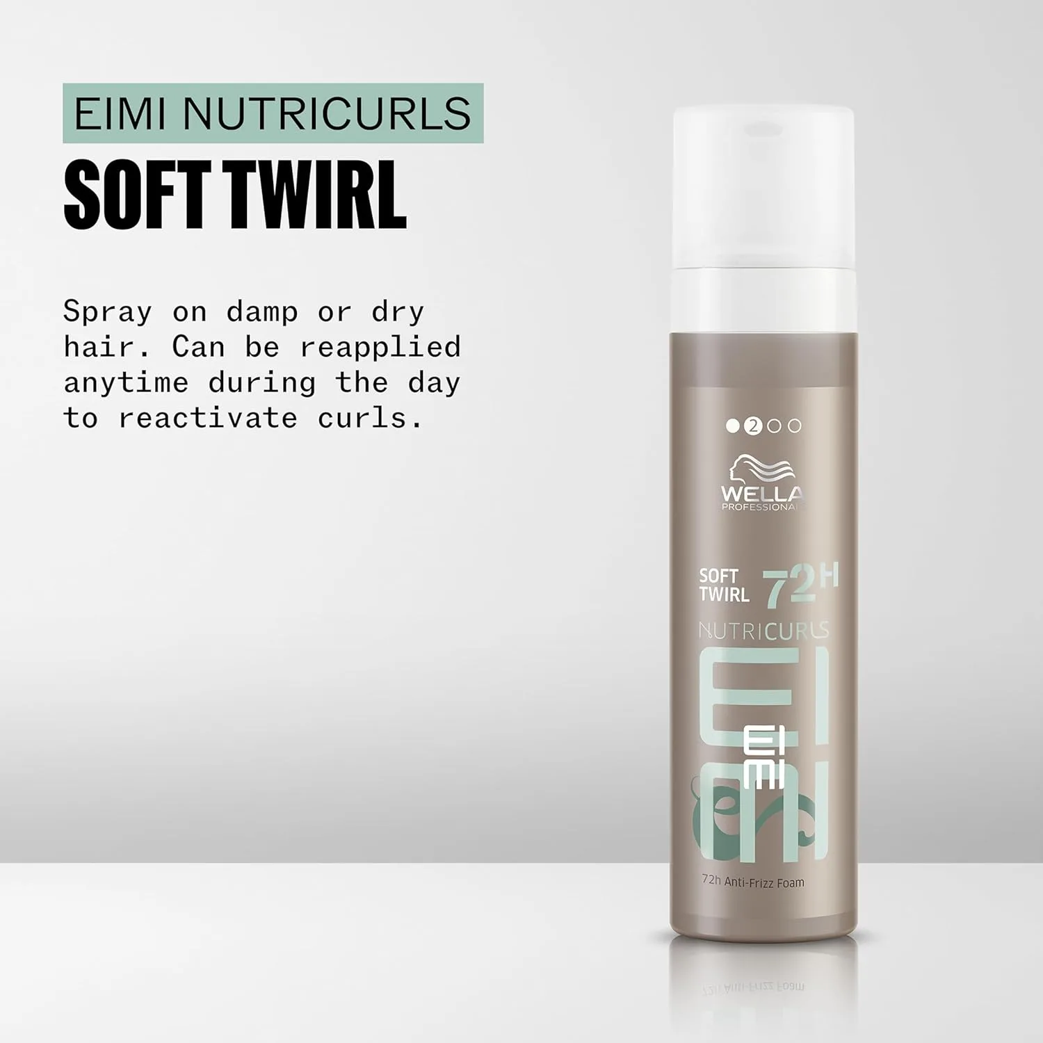 Wella Professionals EIMI Nutricurls Soft Twirl | Пена против пушистости 72H | Придает объем, легкий контроль и подчеркивает волны | 6,7 жидких унций — фото 2