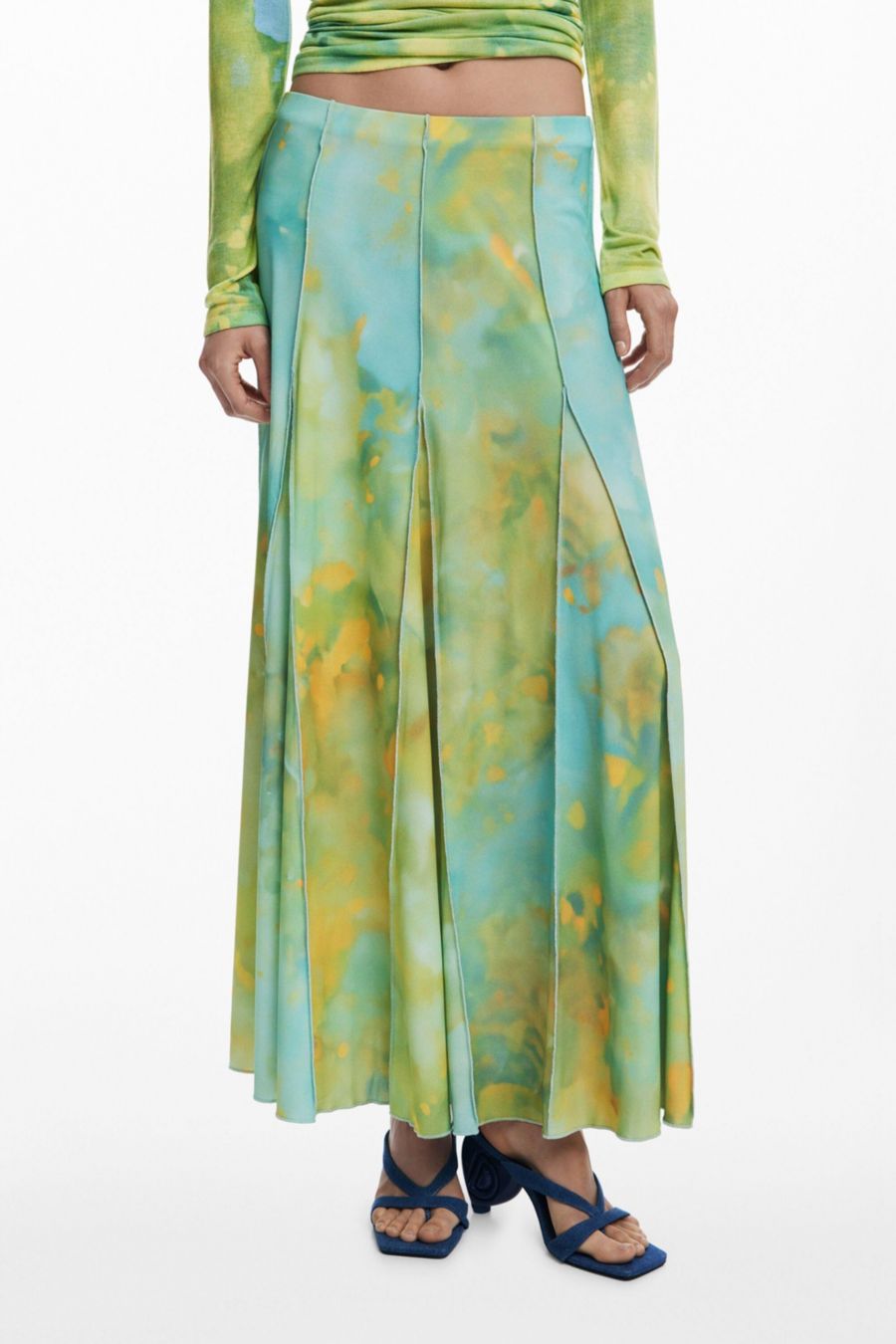 

Женская длинная юбка-годе Desigual, Blue