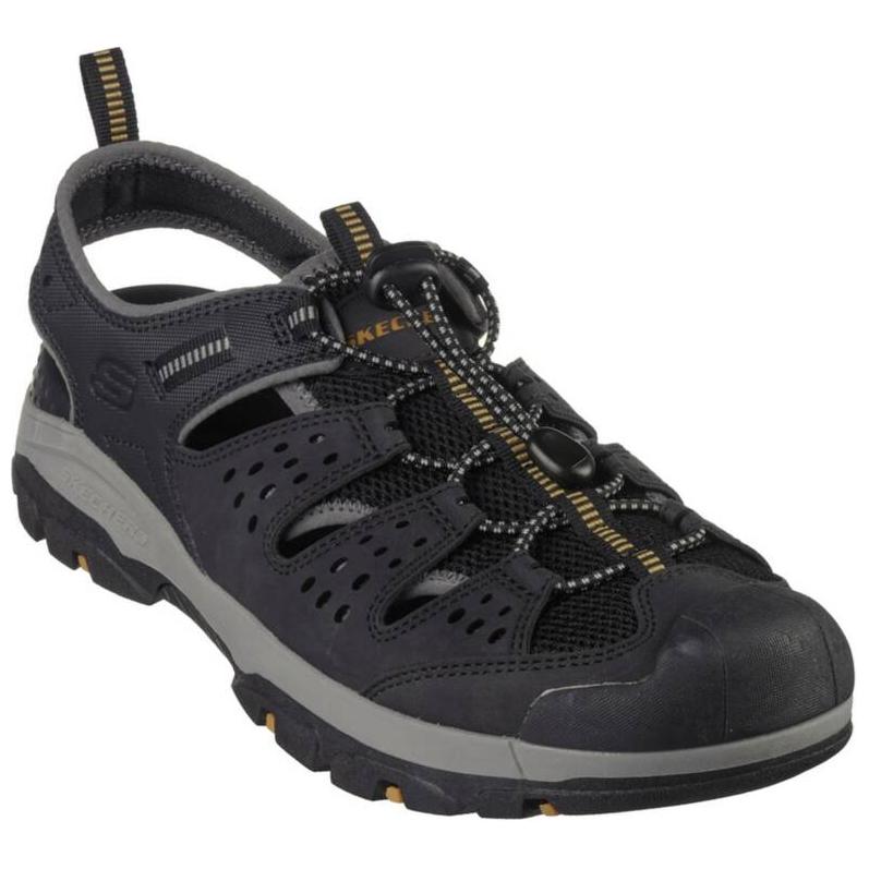 Skechers Нескользящие дышащие и износостойкие речные треккинговые туфли мужские черные - черный, цвет Black — фото 3
