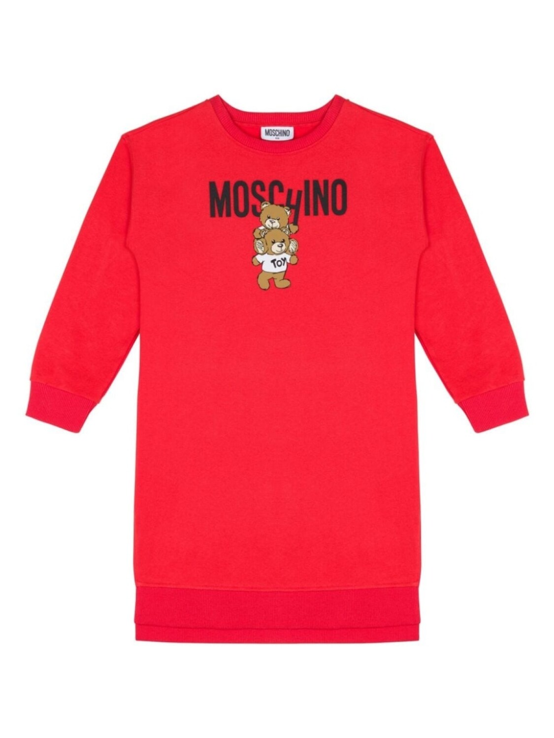 

Moschino Kids платье из джерси с мотивом «Медвежонок Тедди», красный