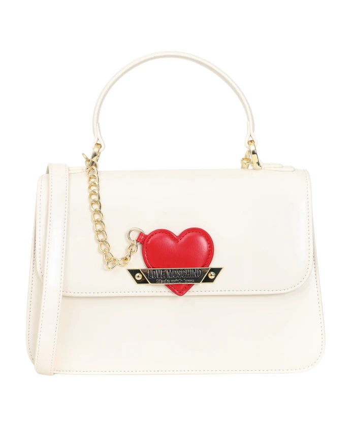 

Сумочка цвета слоновой кости с подвеской в виде сердца Love Moschino, бежевый