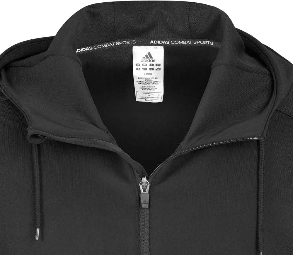 Детская куртка с логотипом на рукаве adidas, черно-белая