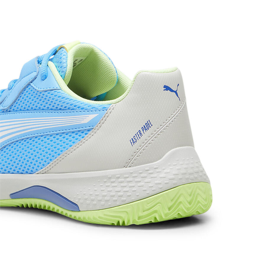 Кроссовки для паделя NOVA Court, взрослые, PUMA, светящиеся, синие, белые, ледяные, серые — фото 4