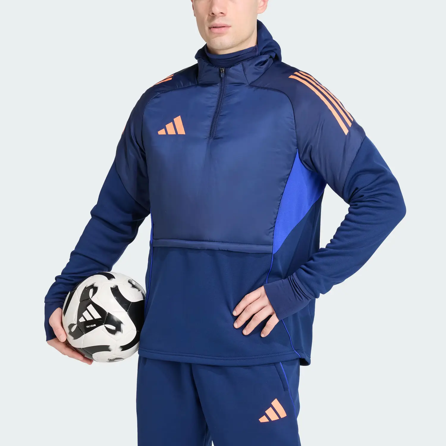 Adidas Курка Tiro 25 Competition Top мужская, Dark Blue/Orange — фото 2