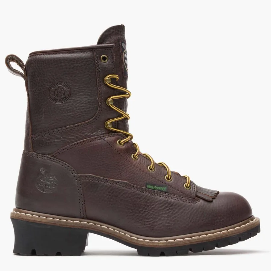 Мужские водонепроницаемые рабочие ботинки с металлическим носком GEORGIA BOOT, Chocolate