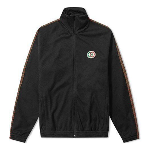 

Куртка mesh oversize jacket with patch 'black/multicolor' Gucci, черный