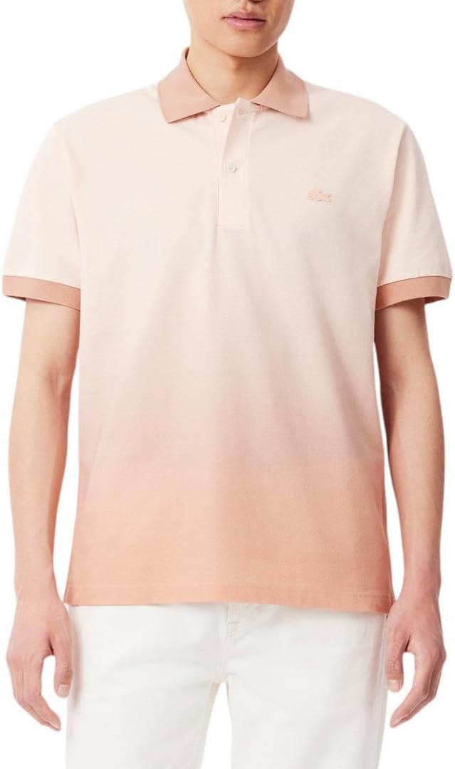 

Lacoste мужская классическая футболка поло с градиентом, Light Beige & Latte, Коричневый, Lacoste мужская классическая футболка поло с градиентом, Light Beige & Latte