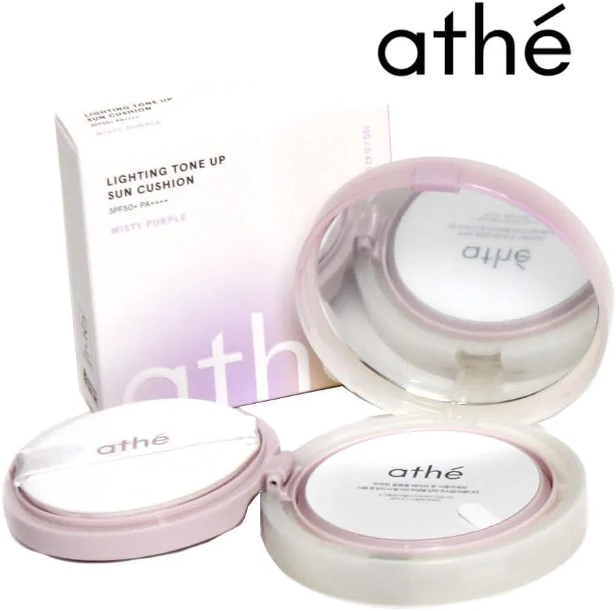 Солнцезащитный кушон Lighting Tone Up Sun Cushion, athe, 2 шт, 12 г, Misty Purple — фото 2