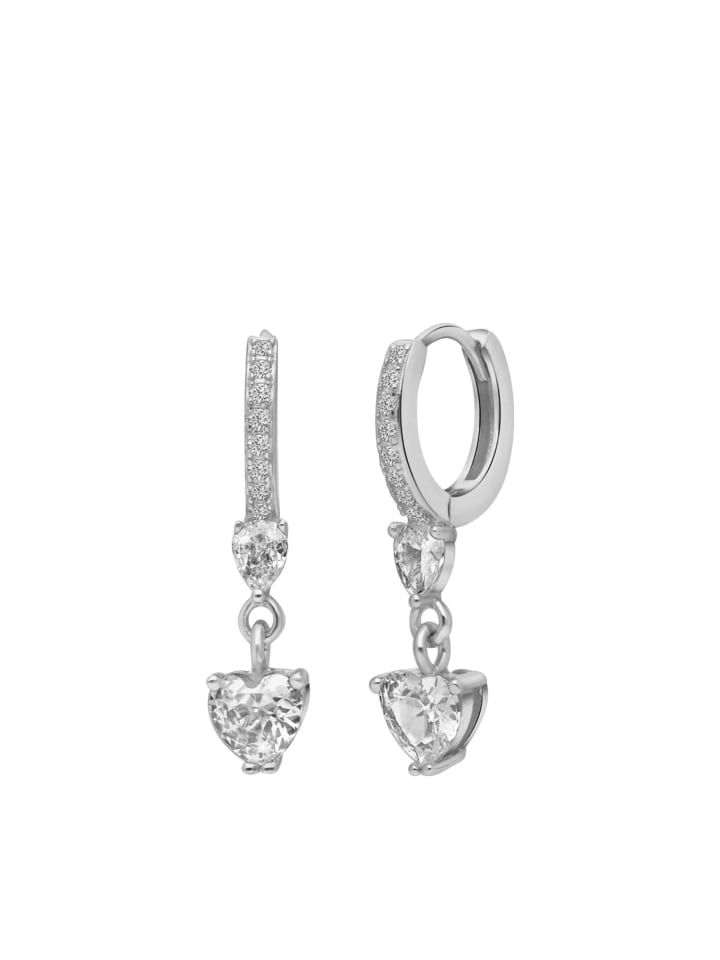 

Lucardi Серьги в форме сердца из серебра 925 пробы