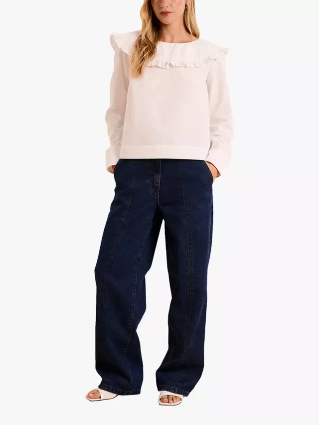 

Блуза OMNES Briony Ruffle Neck, белый