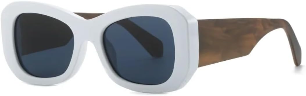 

Солнцезащитные очки для мужчин и женщин - защита от УФ-излучения UV400 - широкая оправа, широкие дужки, цветные линзы, для занятий спортом на открытом воздухе и вождения DSVIGF, White