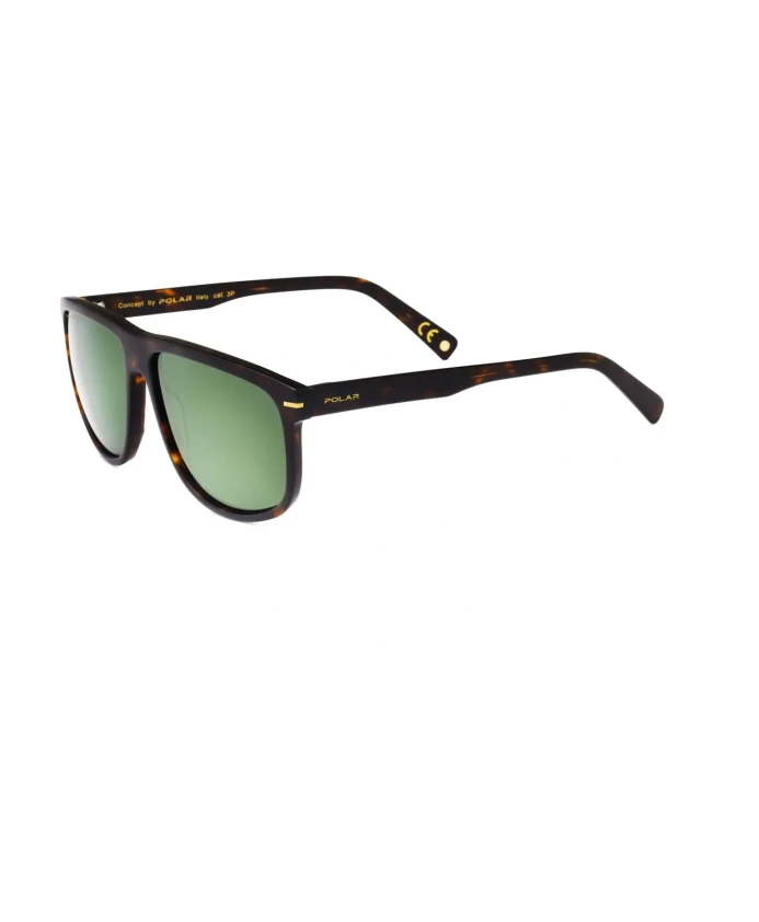 

Золотые солнцезащитные очки с зелеными линзами Polar, коричневый