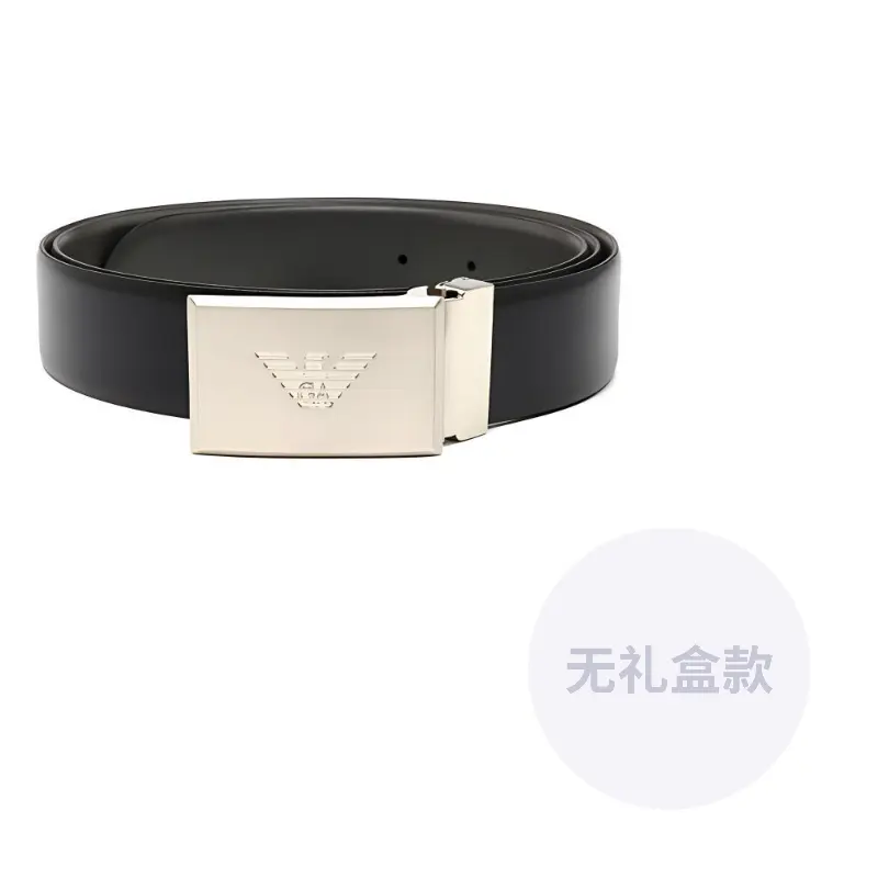 

Emporio Armani Ремень из телячьей кожи, мужской, черный, ширина 3,5 см