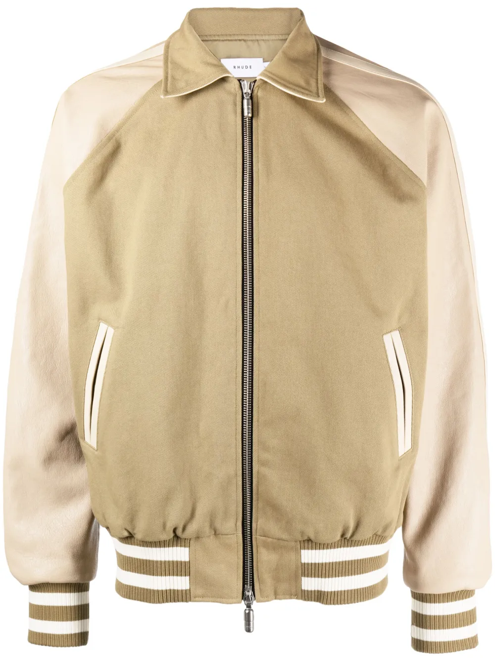 

Бомбер с нашивкой-логотипом RHUDE, коричневый