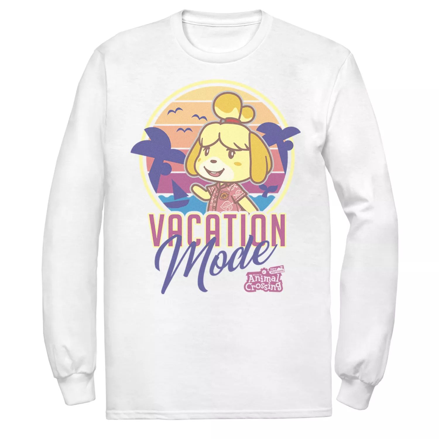 

Мужская футболка Animal Crossing New Horizons Isabelle Vacation Mode Licensed Character