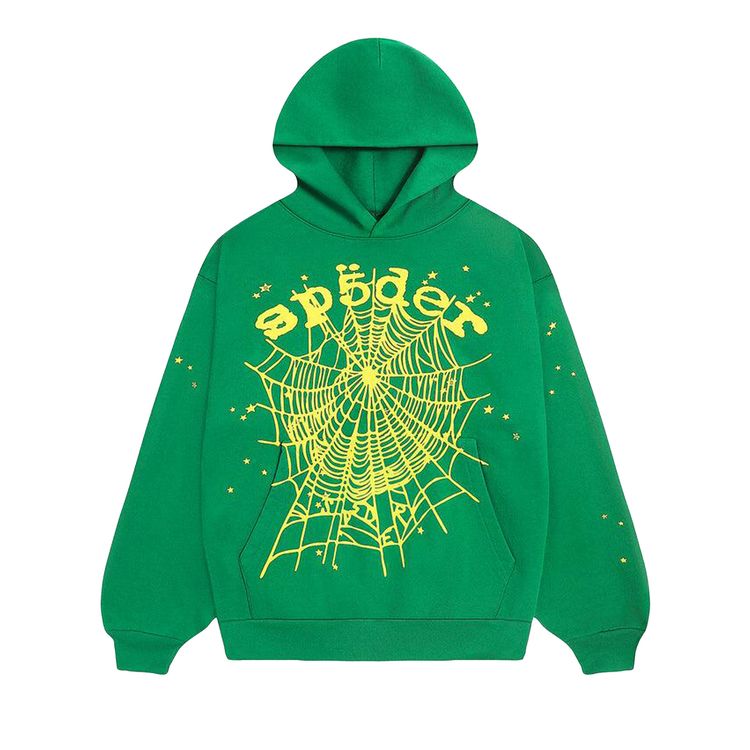 

Худи Sp5der Star OG Web V2 Hoodie Slime Green, зеленый