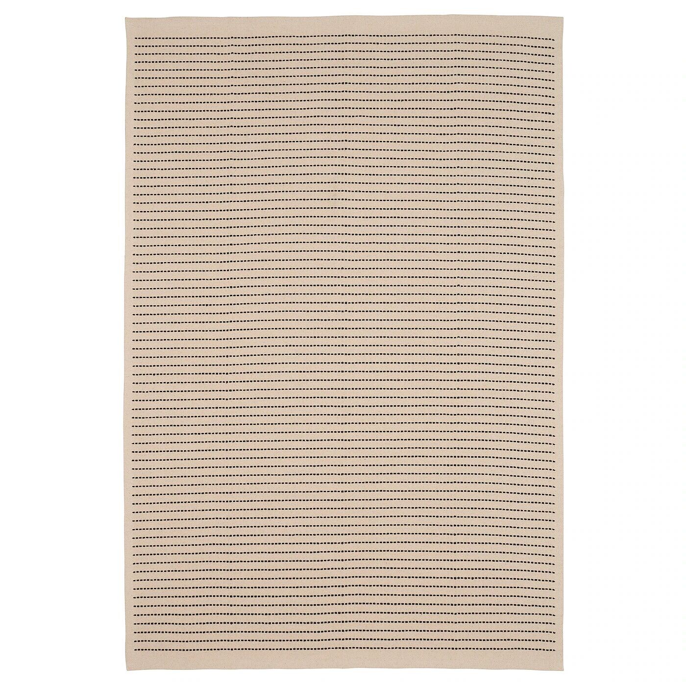 

Ковер ровный, бежевый/черный, 155х220 см, STARREKLINTE IKEA
