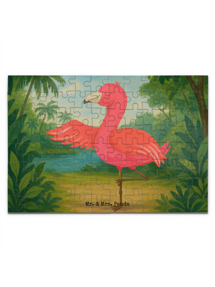 

Mr. & Mrs. Panda Дизайн головоломки «Фламинго для йоги» без надписей белым цветом