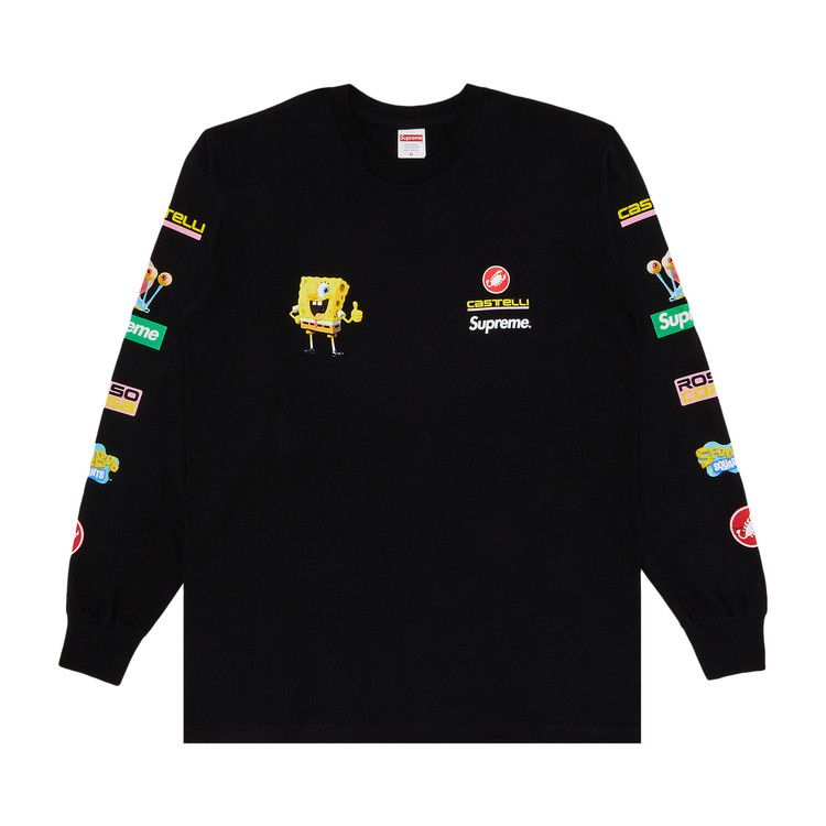 

Футболка Supreme x Spongebob Squarepants x Castelli Racing Long-Sleeve Tee, Black